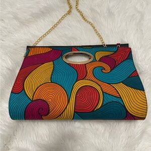 African Print Oversized Clutch